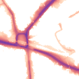 Night-time road noise heatmap for NW10 7HE