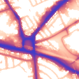Daytime road noise heatmap for NW10 7HH