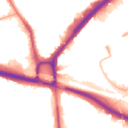 Night-time road noise heatmap for NW10 7HH