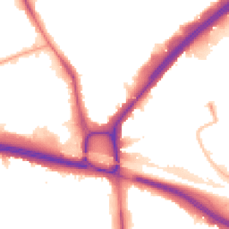 Night-time road noise heatmap for NW10 7HR