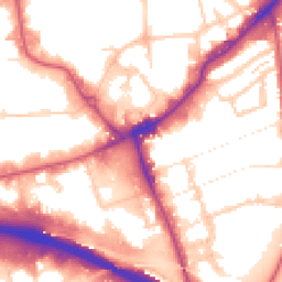 Daytime road noise heatmap for NW10 7JJ