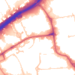 Daytime road noise heatmap for NW10 7RJ