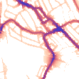 Daytime road noise heatmap for NW10 8AE