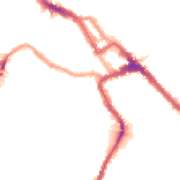 Night-time road noise heatmap for NW10 8AE