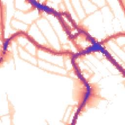 Daytime road noise heatmap for NW10 8AG