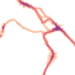Night-time road noise heatmap for NW10 8AG