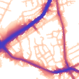 Daytime road noise heatmap for NW10 8DE