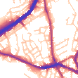 Daytime road noise heatmap for NW10 8EG