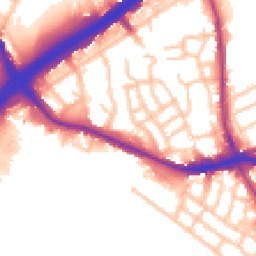 Daytime road noise heatmap for NW10 8LR