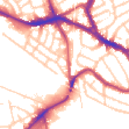 Daytime road noise heatmap for NW10 8NJ