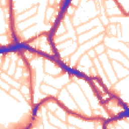 Daytime road noise heatmap for NW10 8QD