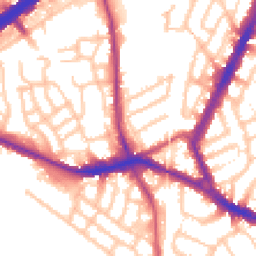 Daytime road noise heatmap for NW10 8RE
