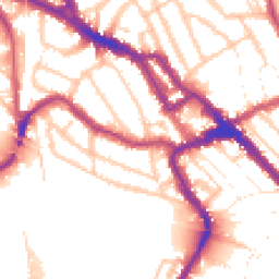 Daytime road noise heatmap for NW10 8TT