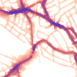 Daytime road noise heatmap for NW10 8TY