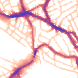 Daytime road noise heatmap for NW10 8UB