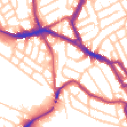 Daytime road noise heatmap for NW10 8UJ