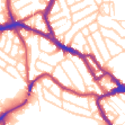 Daytime road noise heatmap for NW10 9AE