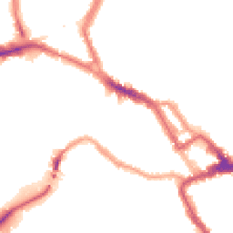 Night-time road noise heatmap for NW10 9AE