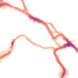 Night-time road noise heatmap for NW10 9AG