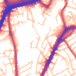 Daytime road noise heatmap for NW10 9BZ