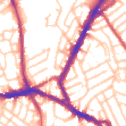 Daytime road noise heatmap for NW10 9EF