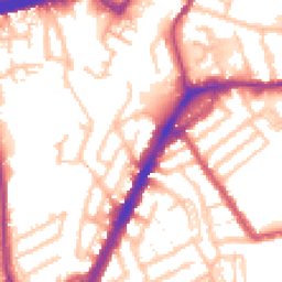 Daytime road noise heatmap for NW10 9HT