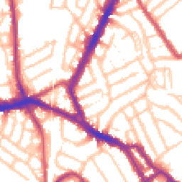 Daytime road noise heatmap for NW10 9JU