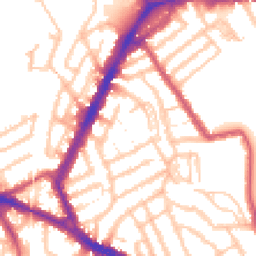 Daytime road noise heatmap for NW10 9LR