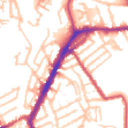Daytime road noise heatmap for NW10 9PB