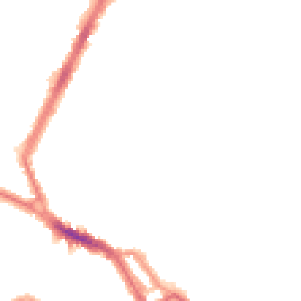 Night-time road noise heatmap for NW10 9RJ