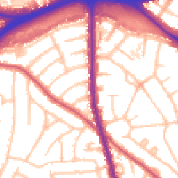 Daytime road noise heatmap for NW11 0AA
