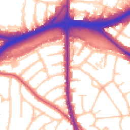 Daytime road noise heatmap for NW11 0AE