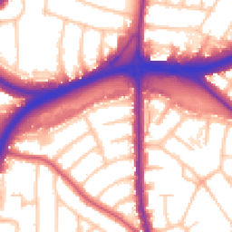 Daytime road noise heatmap for NW11 0AH