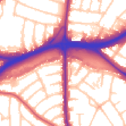 Daytime road noise heatmap for NW11 0AN