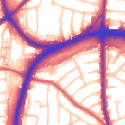 Daytime road noise heatmap for NW11 0AU