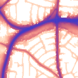 Daytime road noise heatmap for NW11 0AY