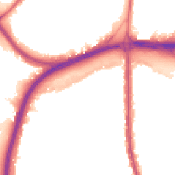 Night-time road noise heatmap for NW11 0AY