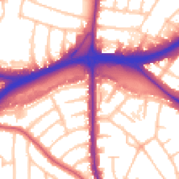 Daytime road noise heatmap for NW11 0AZ