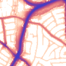 Daytime road noise heatmap for NW11 0BF