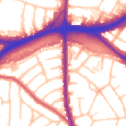 Daytime road noise heatmap for NW11 0BH