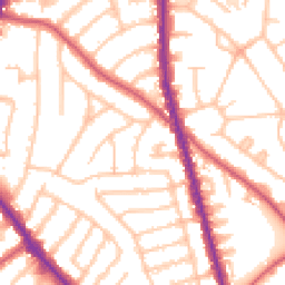 Daytime road noise heatmap for NW11 0DA