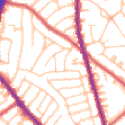 Daytime road noise heatmap for NW11 0DB