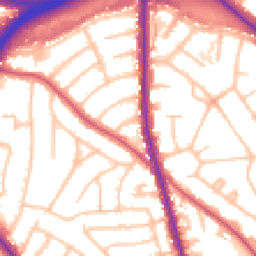 Daytime road noise heatmap for NW11 0DG