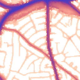 Daytime road noise heatmap for NW11 0DH
