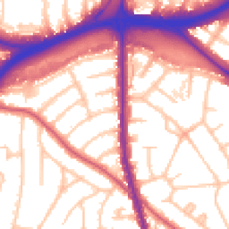 Daytime road noise heatmap for NW11 0DN