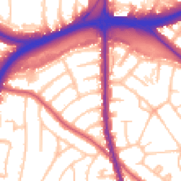Daytime road noise heatmap for NW11 0DP