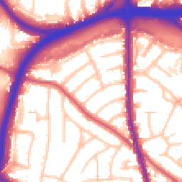 Daytime road noise heatmap for NW11 0DT