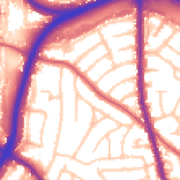 Daytime road noise heatmap for NW11 0EE