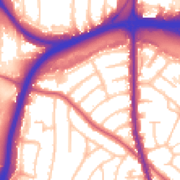 Daytime road noise heatmap for NW11 0EP