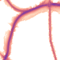 Night-time road noise heatmap for NW11 0ER